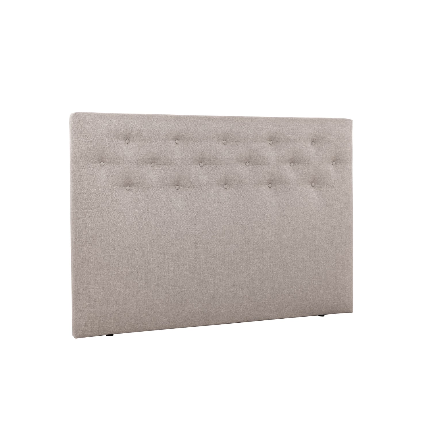 Napillinen 160 cm leveä Hilding Feel -sängynpääty ilman jalkoja beigenä.