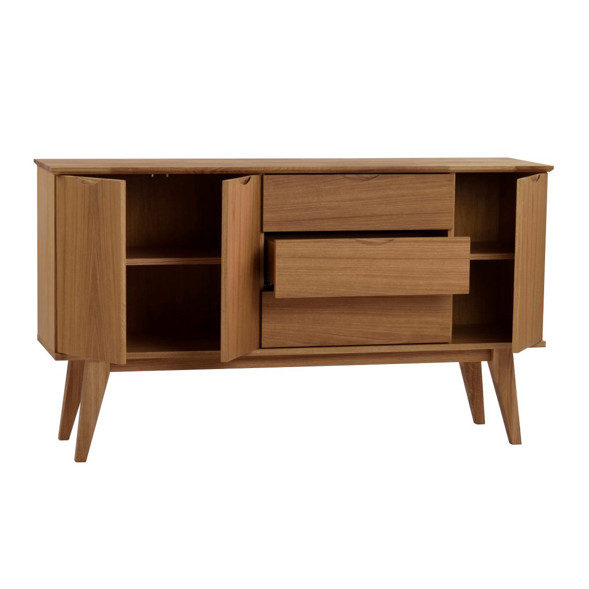 Tammenvärinen 150 cm leveä Filippa-senkki.