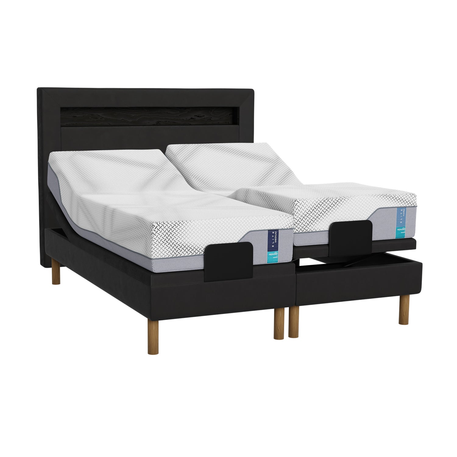 Heaven By Unico Diamond-sängynpääty täydentää vuodekokonaisuuden ja viimeistelee makuuhuoneen sisustuksen. Kuvassa Elite -moottorisänkypaketti on viimeistelty erikseen myytävällä Diamond-sängynpäädyllä.