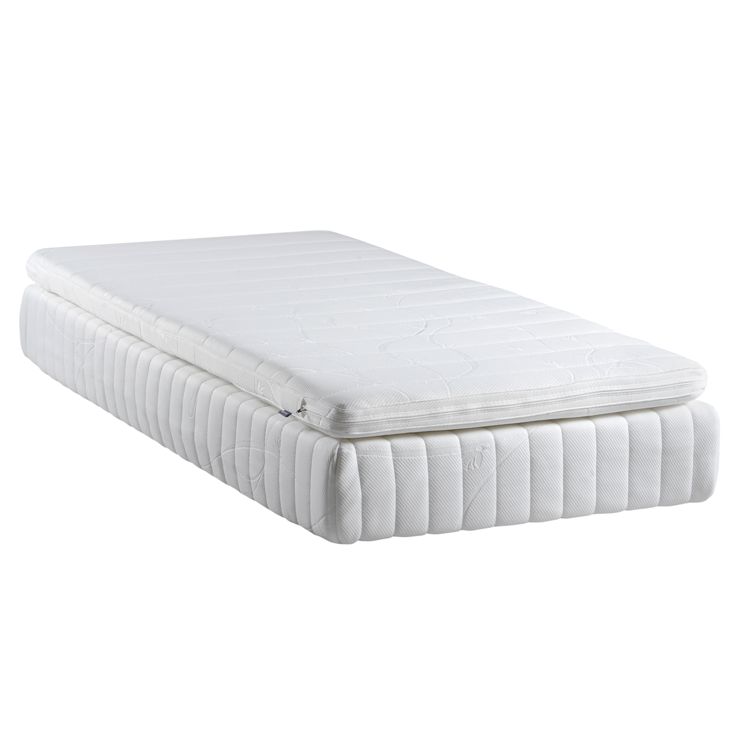 Hilding Feel -joustinpatjassa 90 x 200 cm on valkoinen tikattu joustokangasverhoilu. Joustinpatjapakettiin kuuluu Hybrix Air Coolmax -sijauspatja.