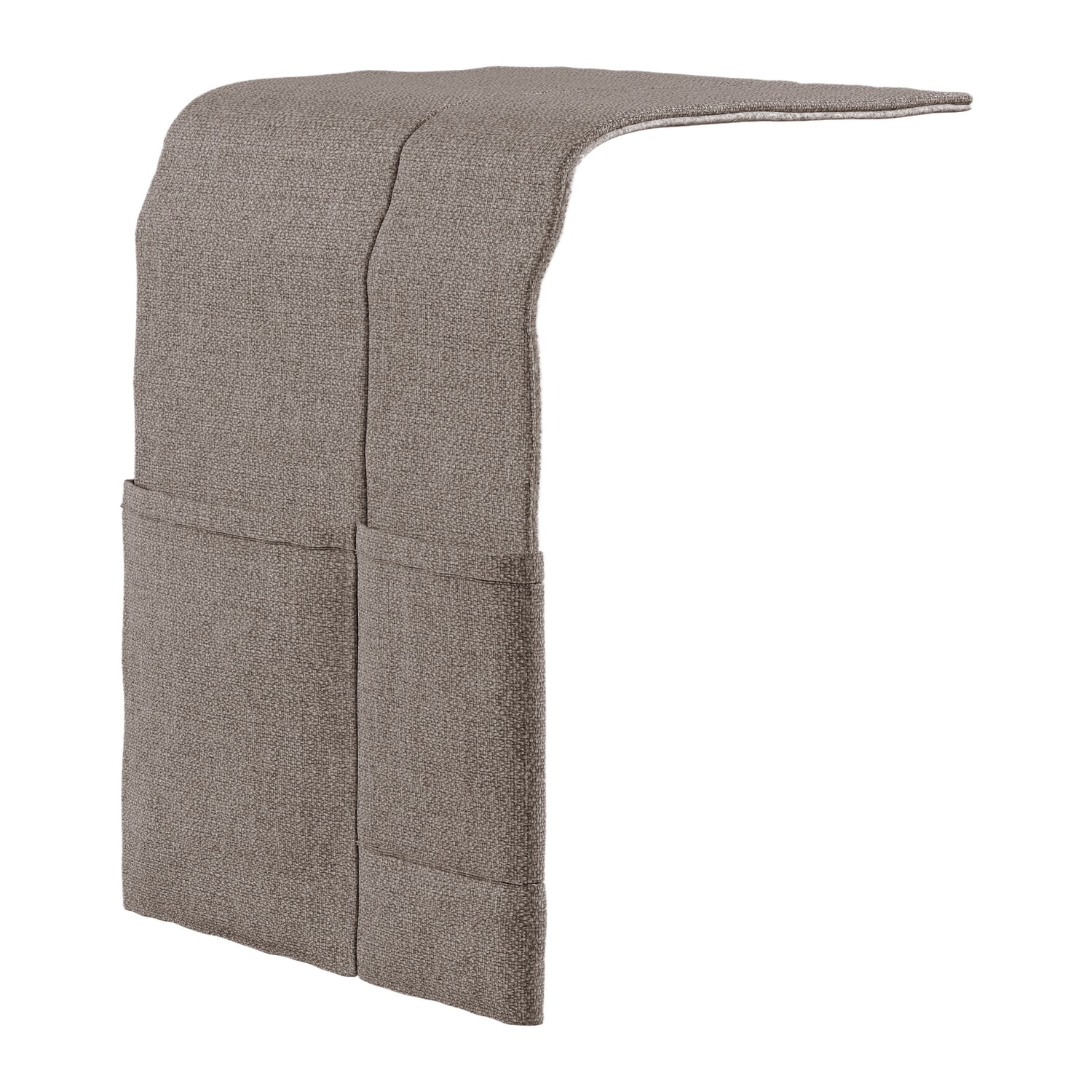 Hilding -tarviketasku hiekanvärisenä. Tarviketaskuun voi laittaa esimerkiksi moottorisängyn kaukosäätimen tai matkapuhelimen.