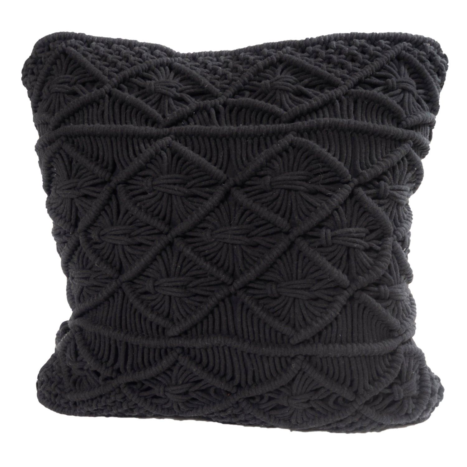 Makrame-tyyny mustana.