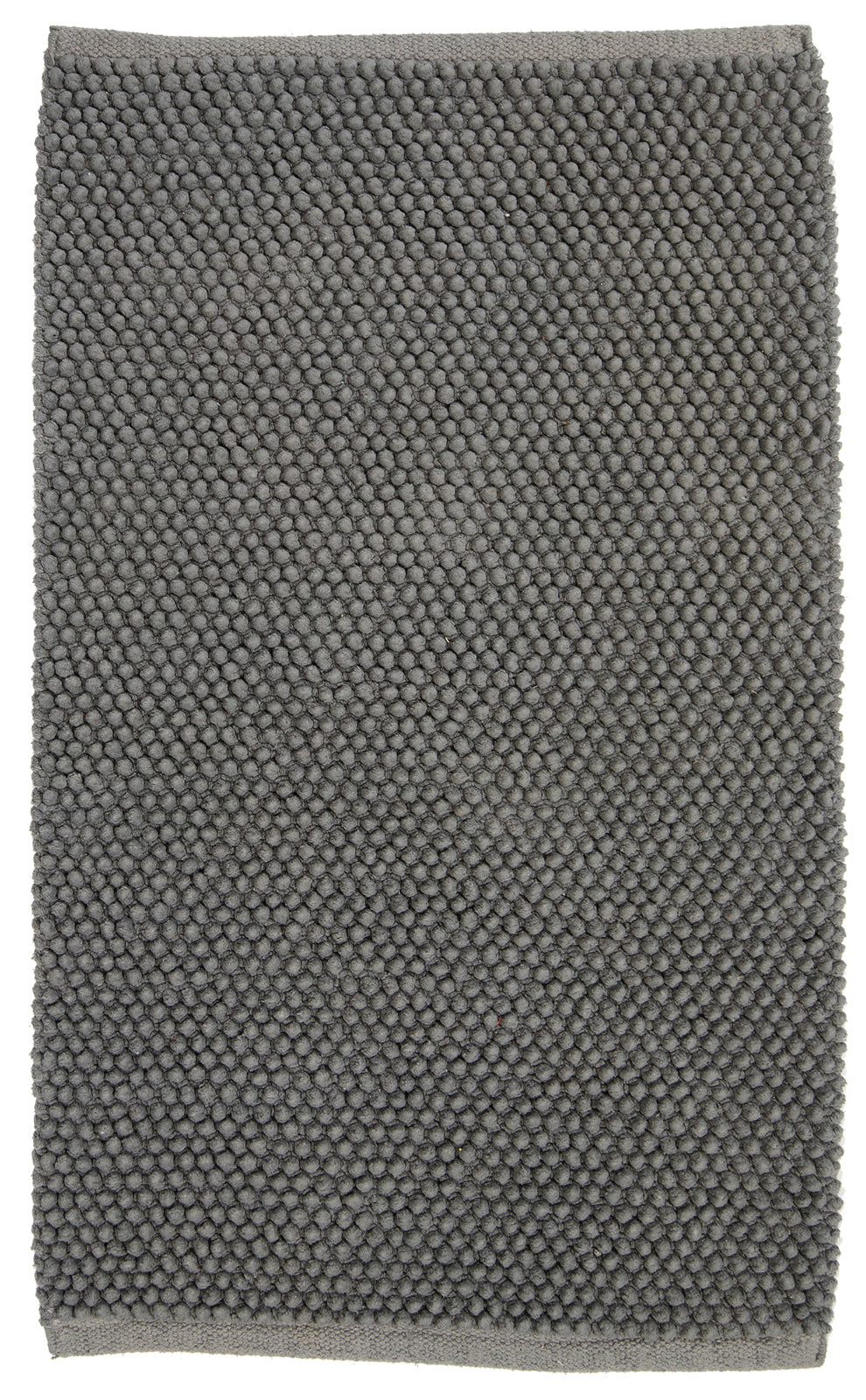 Pampulapintainen Olivia-puuvillamatto tummanharmaana. Imukykyinen matto liukumattomalla pohjalla sopii kodin kylpyhuone- ja wc-tiloihin.