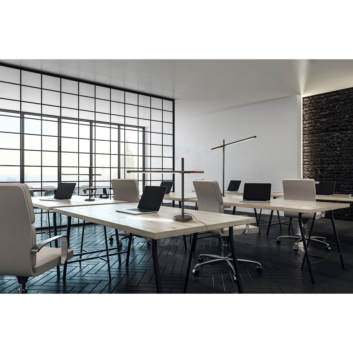 Sijoita Piano-valaisimet esimerkiksi kokoustilaan tai työpöydälle.