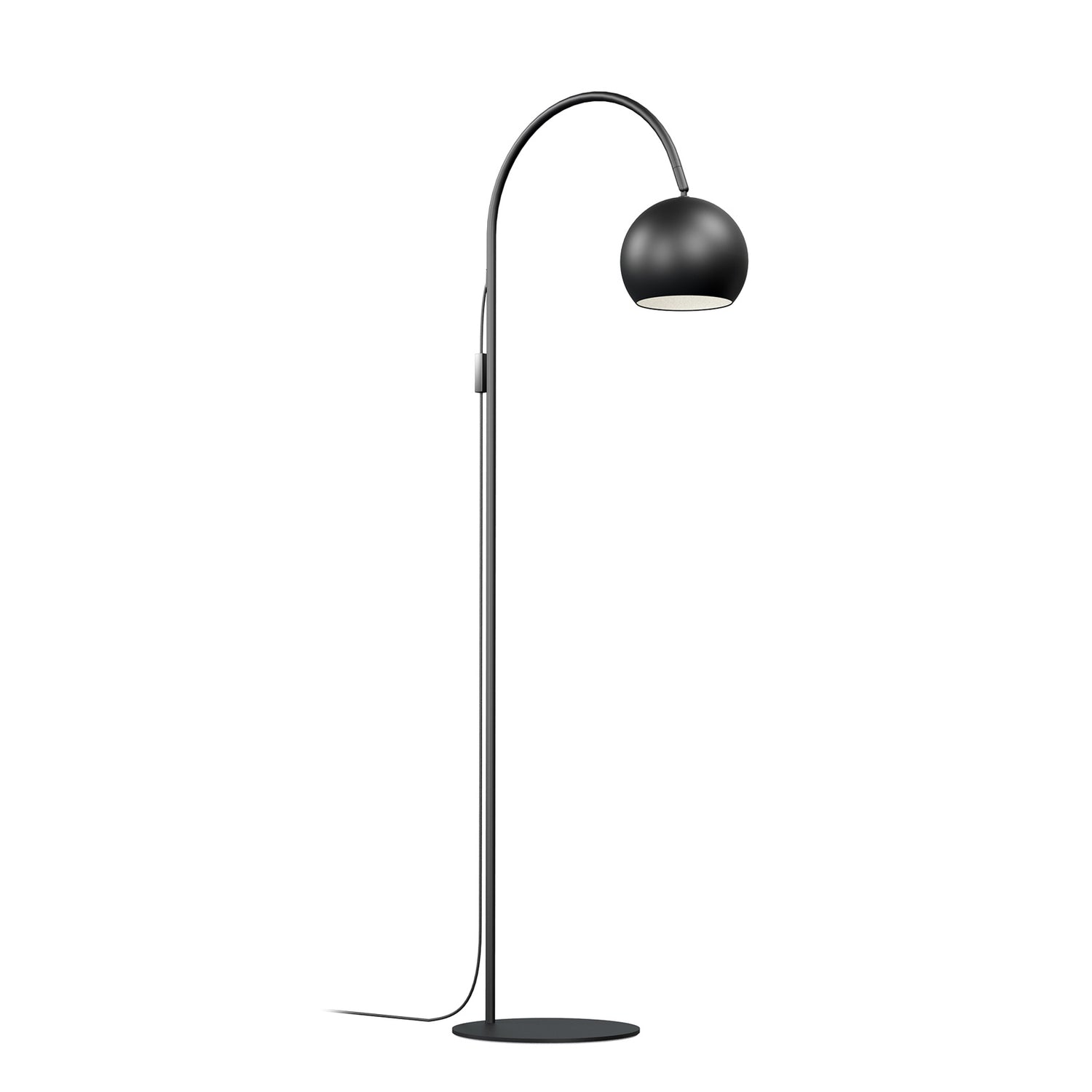 Mattamusta Round Single -lattiavalaisin.