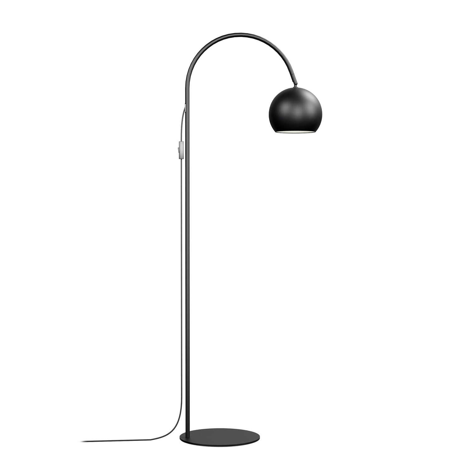 Mattamusta Round Single -lattiavalaisin.