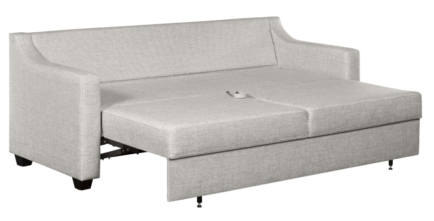 Seili-vuodesohvassa on näppärästi avautuva vuodemekanismi, josta avautuu vuode kahdelle.