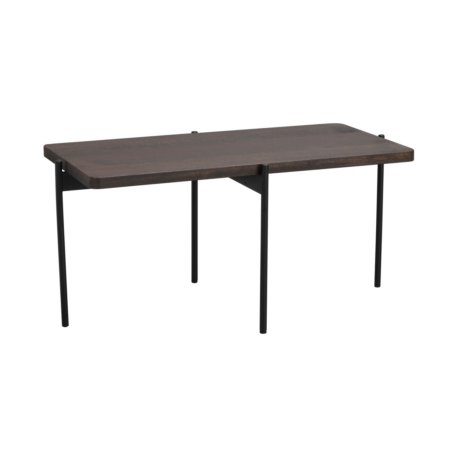 Ruskea Shelton-sohvapöytä 95 x 50 cm.