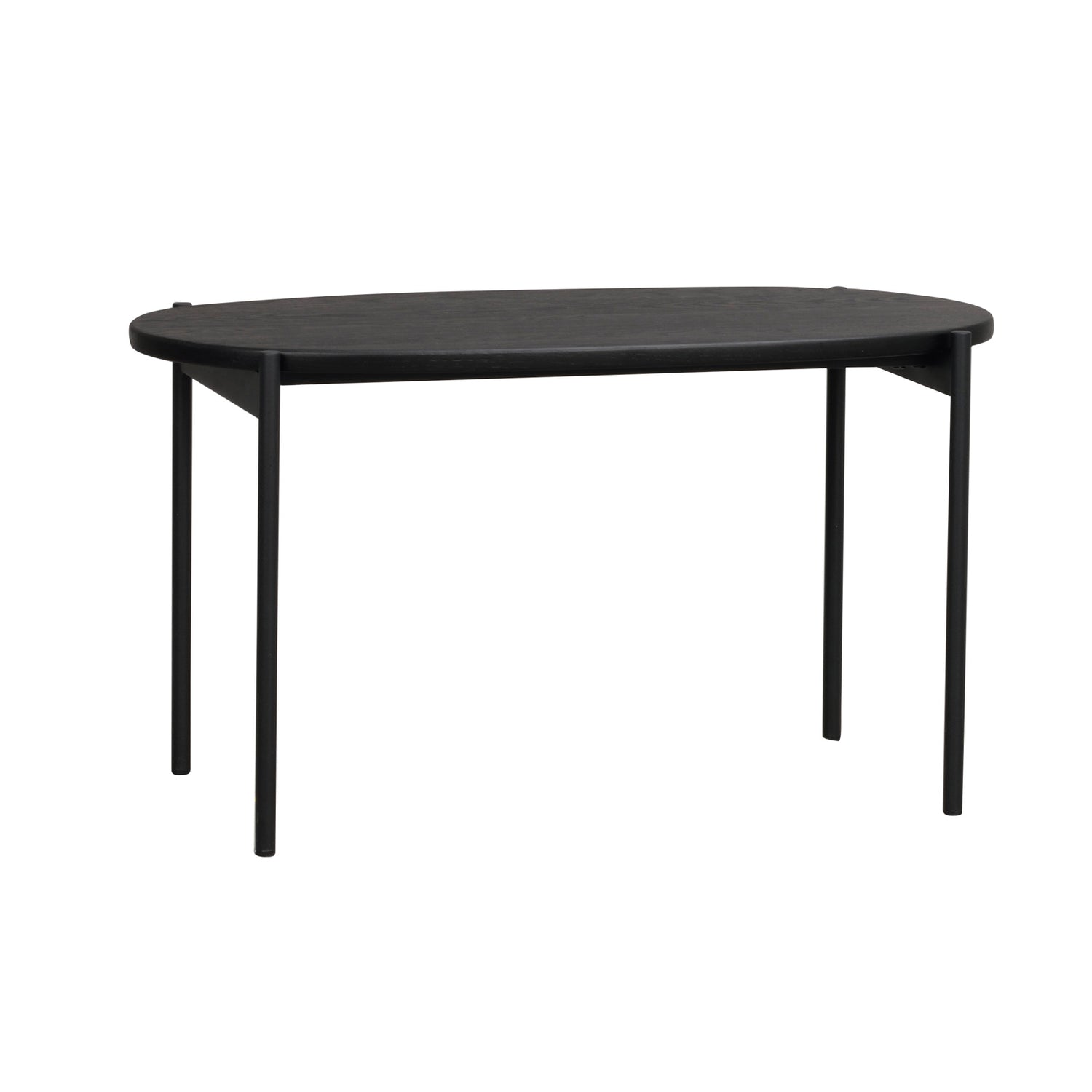 Musta Skye-sohvapöytä ovaali 80 cm.