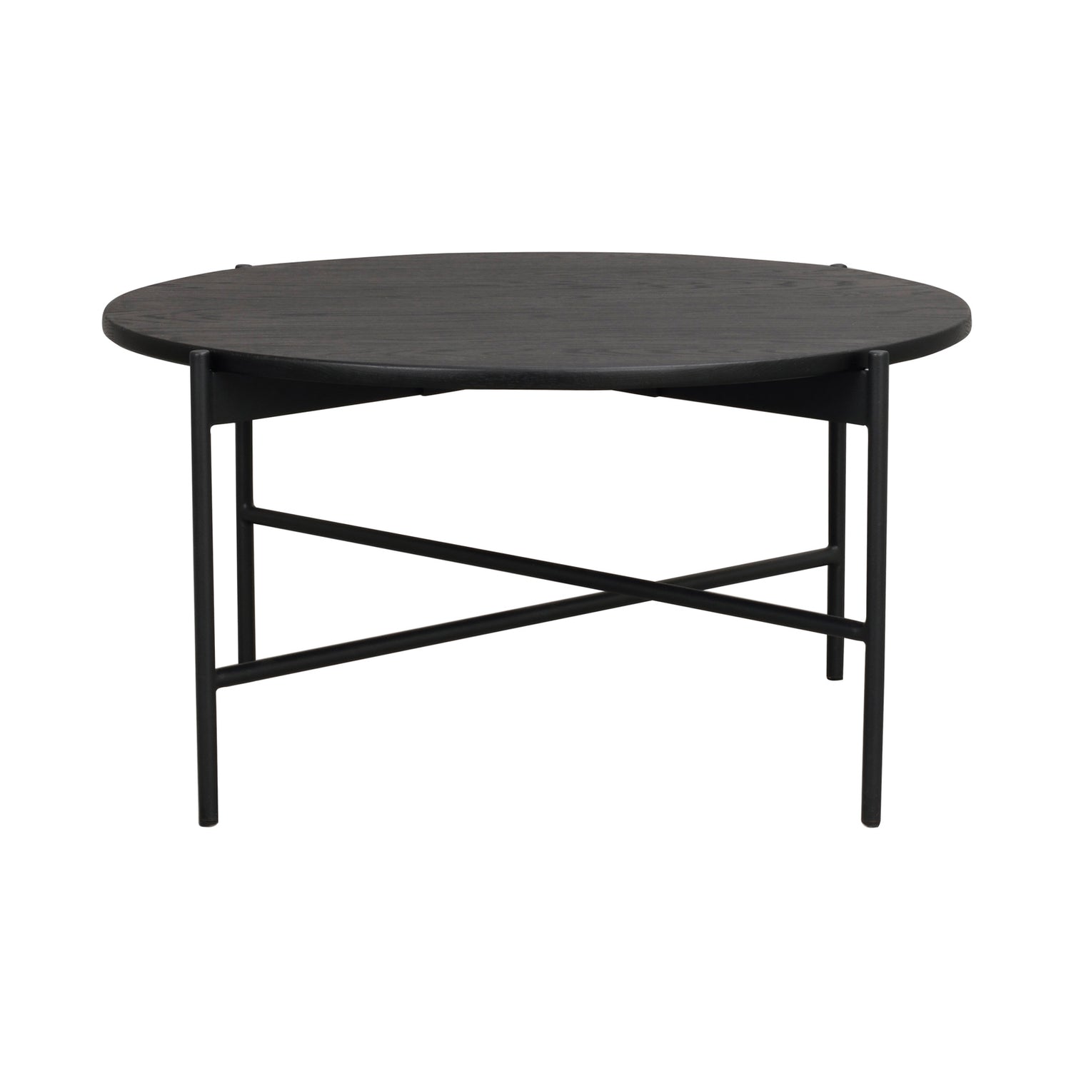 Musta Skye-sohvapöytä 85 cm pyöreä.