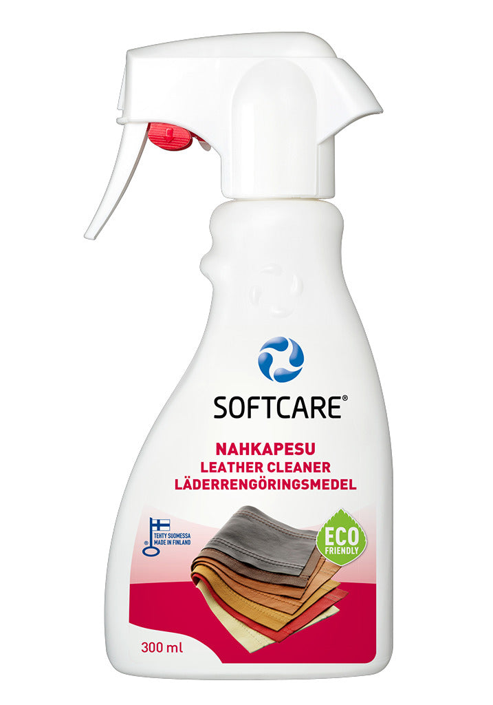 Softcare nahkapesuaine on nestemäinen kaikenlaisen nahan, pinnoitetun nahan ja keinonahan puhdistusaine. Nahkapesu poistaa tehokkaasti lian ja tahrat.