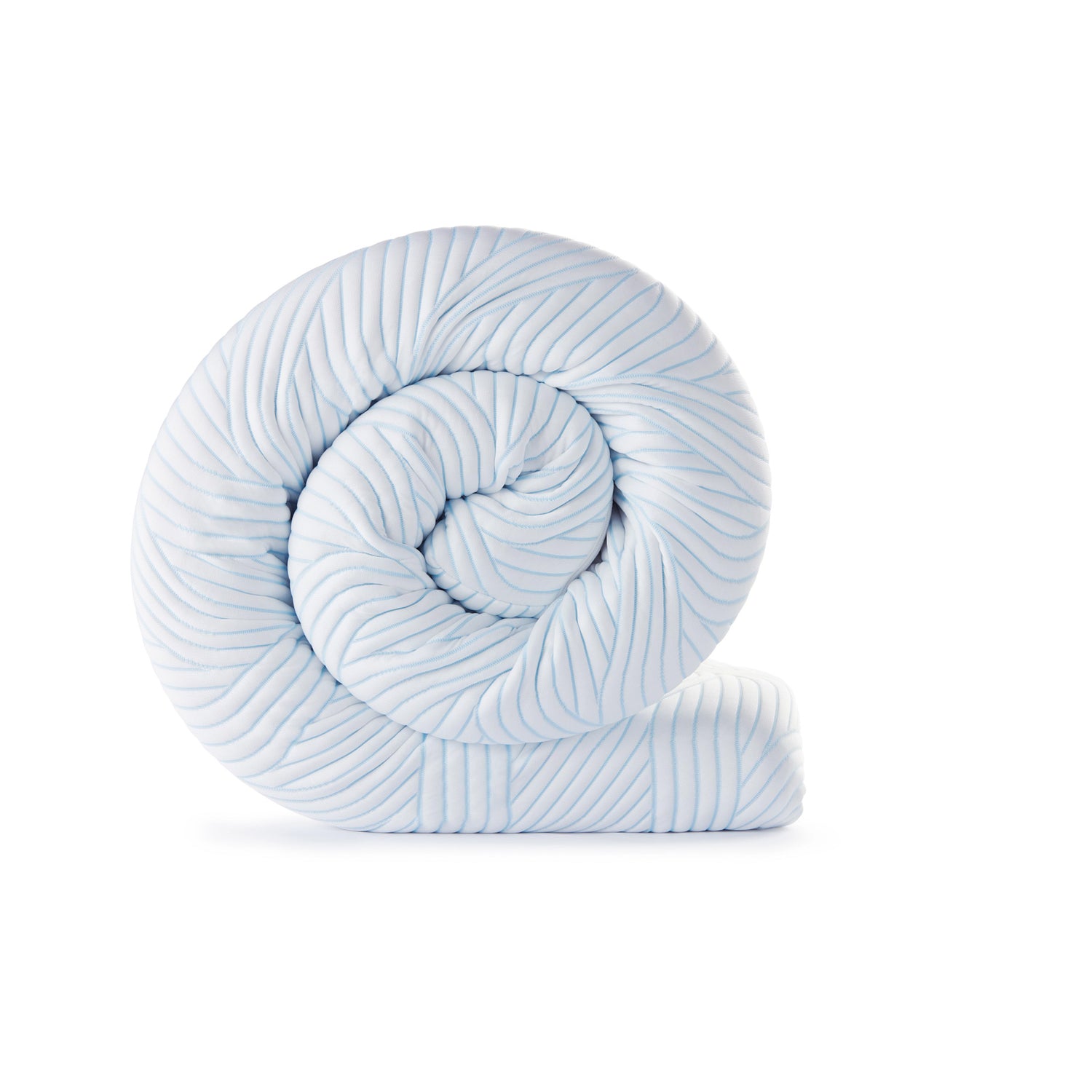 Kuvassa vuodepakettiin kuuluva Tempur Pro Luxe SmartCool -sijauspatja rullattuna.