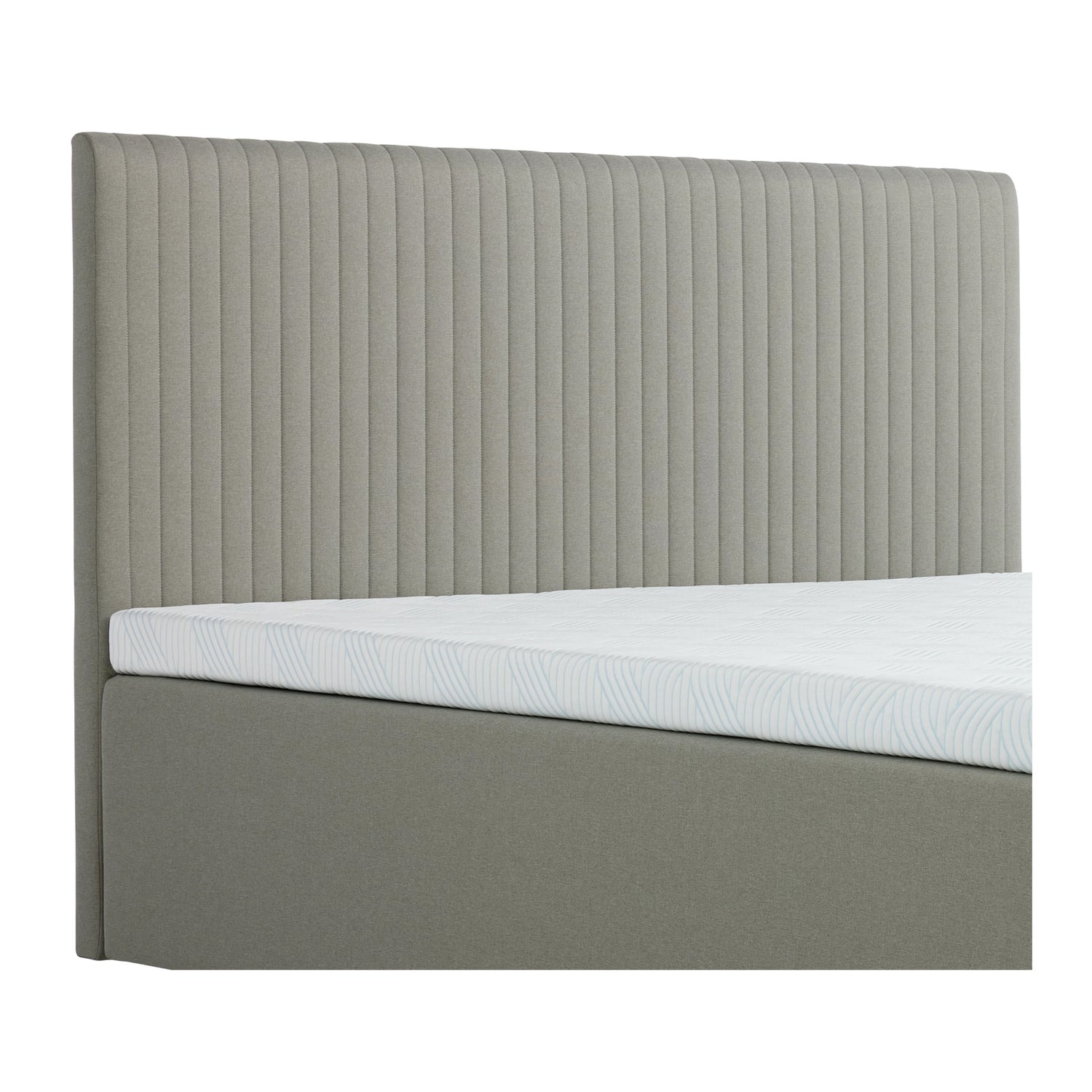 TEMPUR NORTH runkopatjasänky hiekanvärisellä Sand -kangasverhoilulla ja TEMPUR Pro SmartCool -sijauspatjalla. Kuvan sängynpääty myydään erikseen.