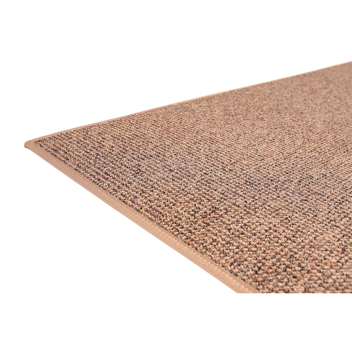 Sileäksi kudottu Tweed-matto on kestävä ja helppohoitoinen. Kuvassa vaaleanruskea matto.