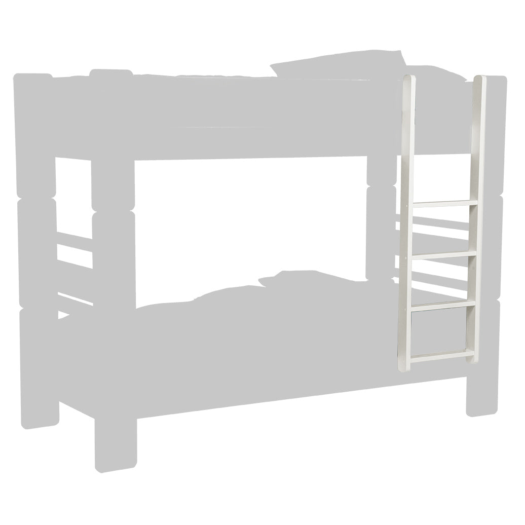 Valkoiset Unipuun kerrossänkytikkaat. Tikkaat tarvitset rakentaessasi Unipuu-kerrossängyn.