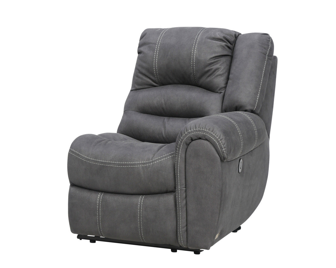 Cinema-moduulisohvan päätyyn sijoitettava istuinpaikka, jossa on sähkökäyttöinen recliner-mekanismi. Kuvassa on edestä katsottuna oikea päätyosa.