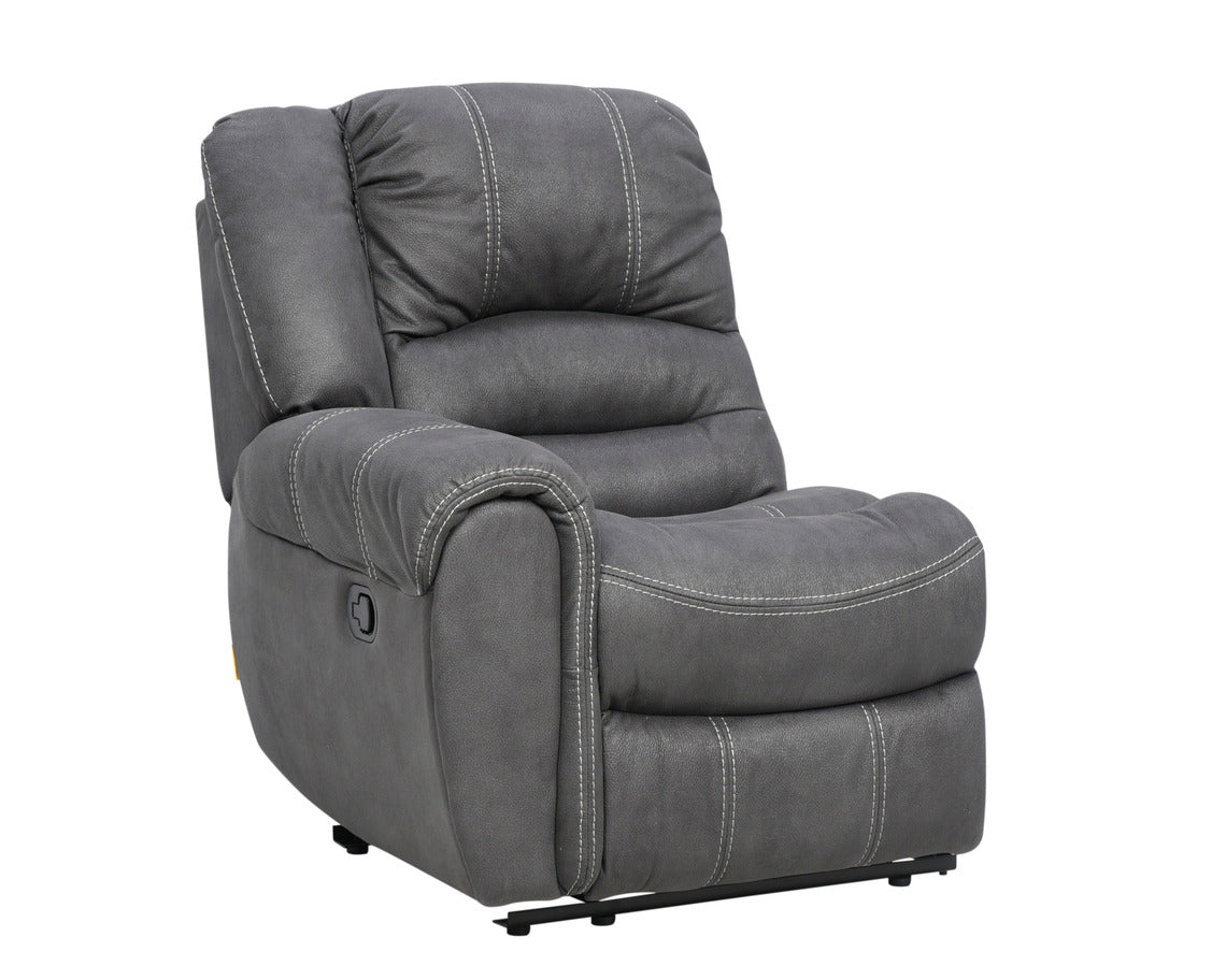 Cinema-moduulisohvan päätyyn sijoitettava istuinpaikka, jossa on recliner-mekanismi. Kuvassa edestä katsottuna vasen päätyosa.