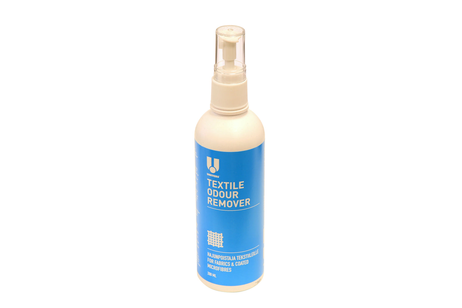Unitersin Textile Odour Remover -hajunpoistaja hävittää tehokkaasti epämiellyttävät hajut tekstiileistä.