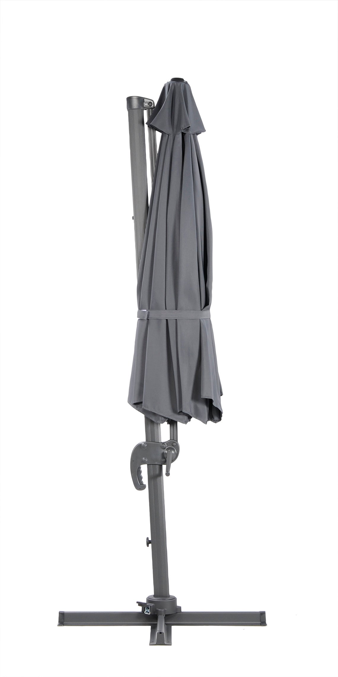 Harmaa sivuvarjo suljettuna.