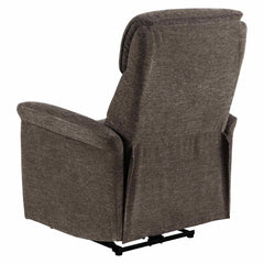 Sanderson recliner-nojatuoli, tummanharmaa kangasverhoilu.