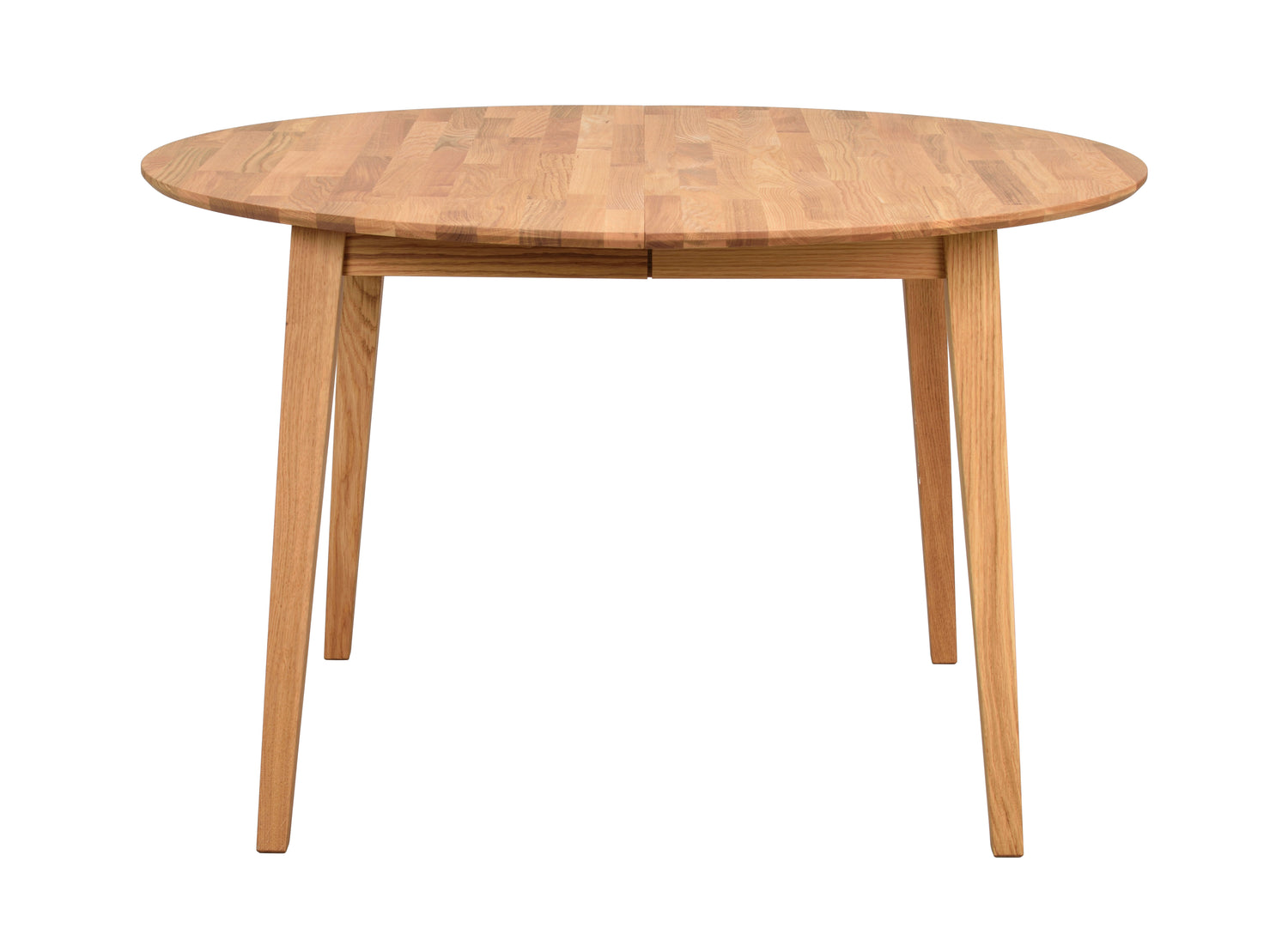 Pyöreä Filippa-ruokapöytä tammenvärisenä.