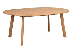 Tammenvärinen Glenside-ruokapöytä. (Kuvassa jatkolevy kiinnitettynä keskellä, jatkolevy myydään erikseen).