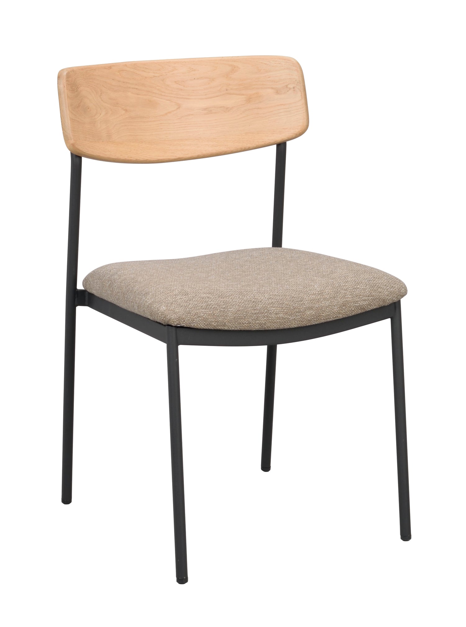 Tammenvärinen Maymont-tuoli beigellä istuinosalla.