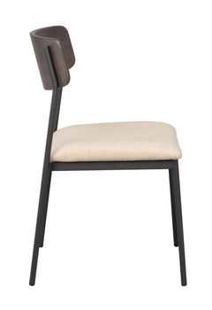 Ruskea Maymont-tuoli vaaleanbeigellä istuinosalla.