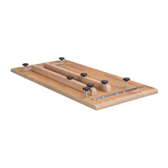 Clapperton ruokapöydän jatkolevy hiekkatammenvärisenä.