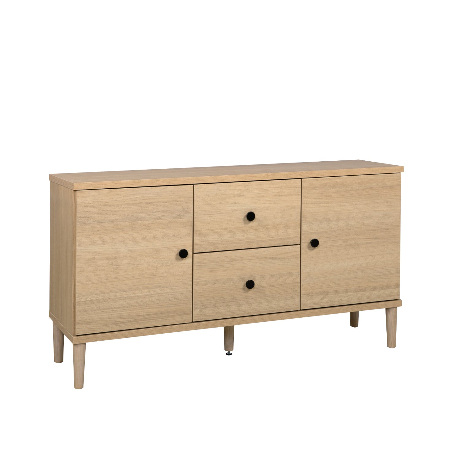 Tuomi-taso/senkki, hiekkatammenvärinen mustilla vetimillä ja tammenvärisillä jaloilla.