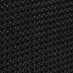 Lähikuvassa mustan Pensacola-sohvapöydän laatikoiden etulevyjen yksityiskohtana oleva polyrottinki.