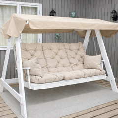 Venta-keinunpehmusteet, beige. (Kuvan keinu myydään erikseen.)