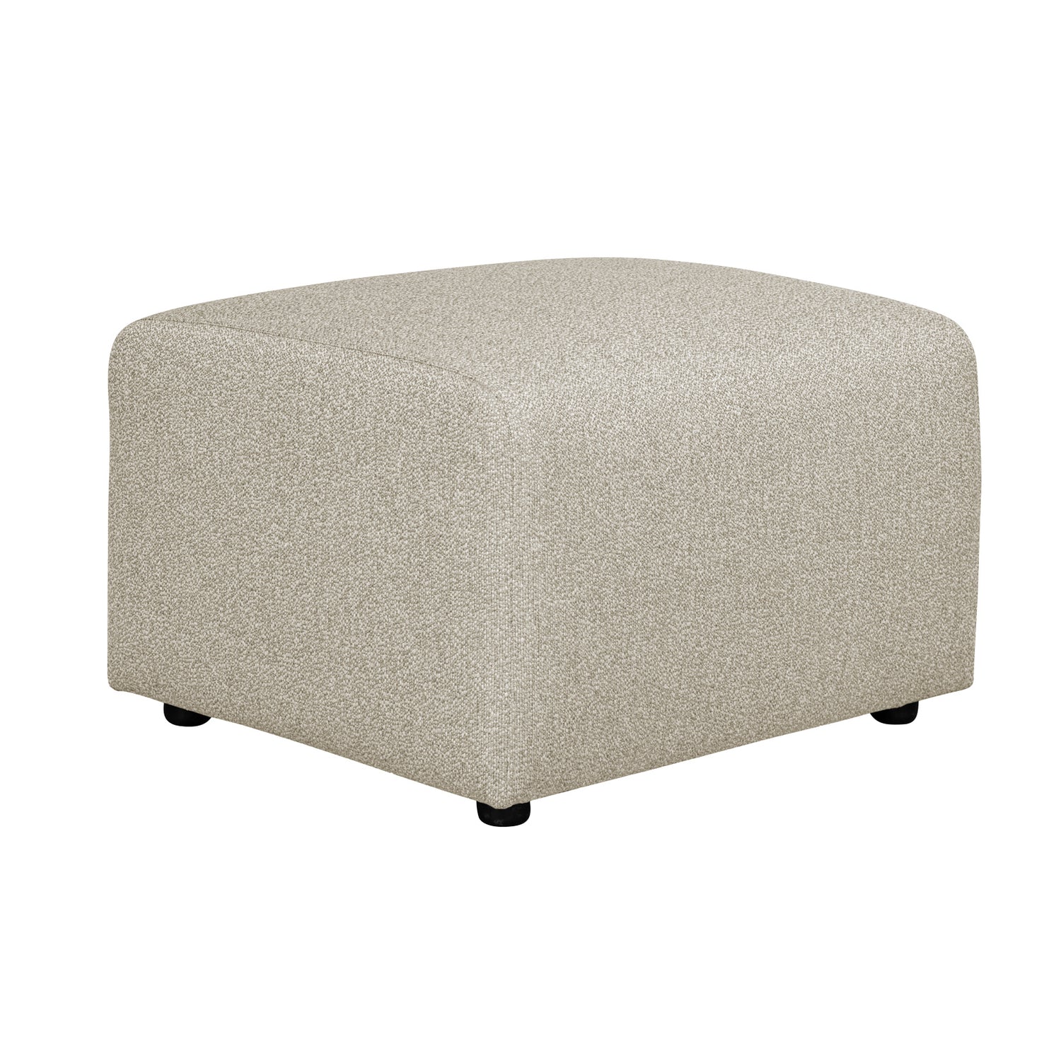 Alma-rahi beigellä Minco 30 -kankaalla ja mustilla muovijaloilla. Kuvan rahi on 70 x 60 cm kokoinen.