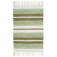 Arne-puuvillamatto, vihreä kuosi.