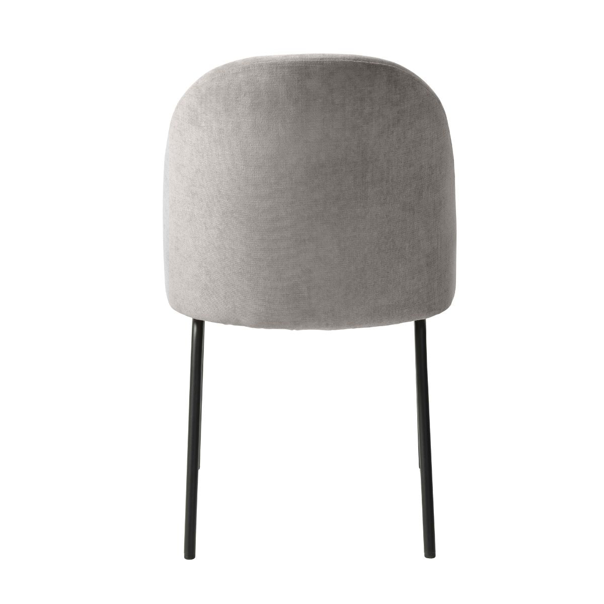 Creston-tuoli harmaalla Chenille-verhoilukankaalla ja mustilla metallijaloilla.