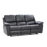 Denver-sohva mustalla nahkaverhoilulla.