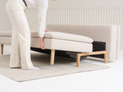 Beige Daily-vuodesohva Ponza 25 -verhoilukankaalla.