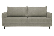 Dalby-sohva beigellä Nuvola206-verhoilukankaalla ja mustilla metallijaloilla.