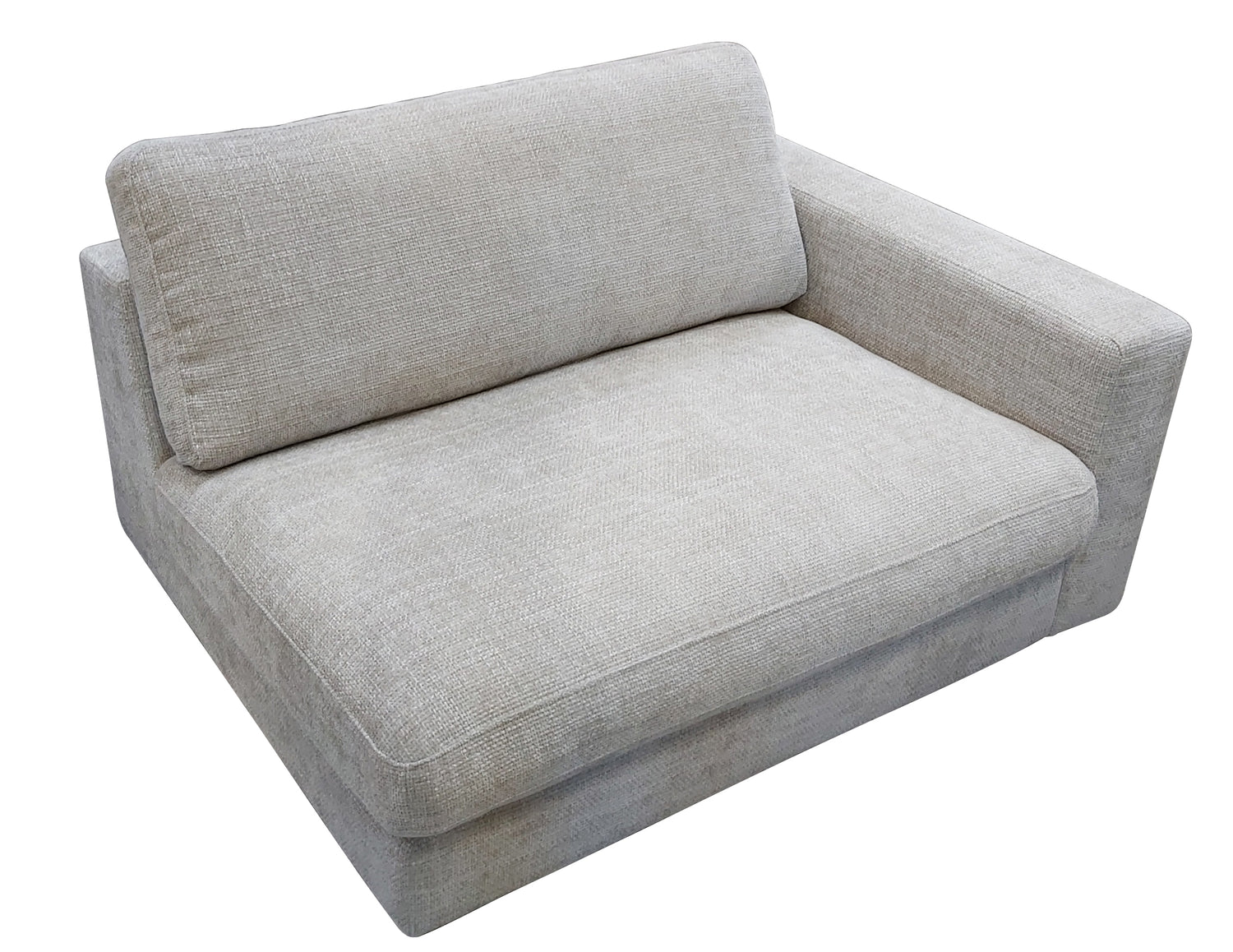 Duncan-sohvan oikea päätyosa Robin Light grey (#1)-kankaalla. Toimii myös erillisenä istuimena.