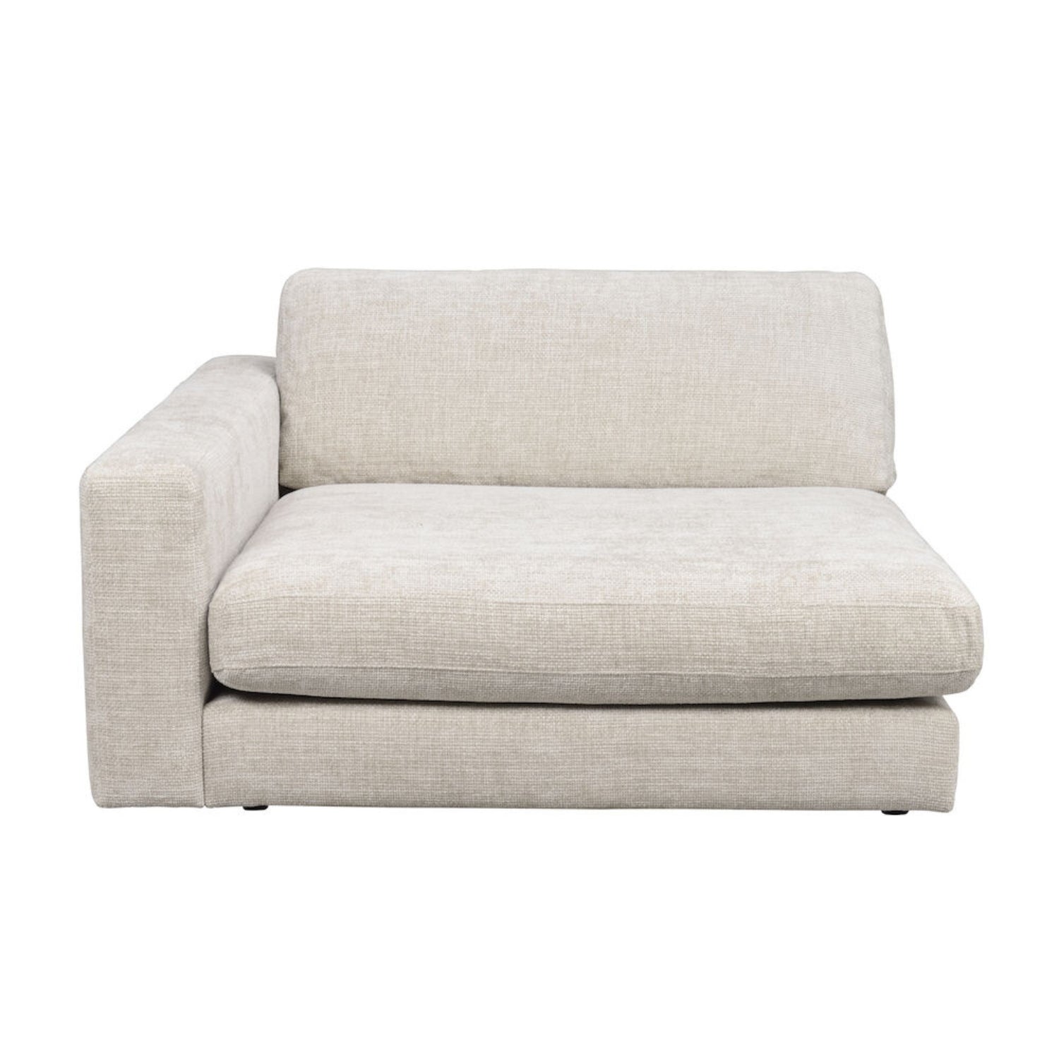 Duncan-sohvan vasen divaaniosa Robin Light grey (#1)-kankaalla. Toimii myös erillisenä istuimena.