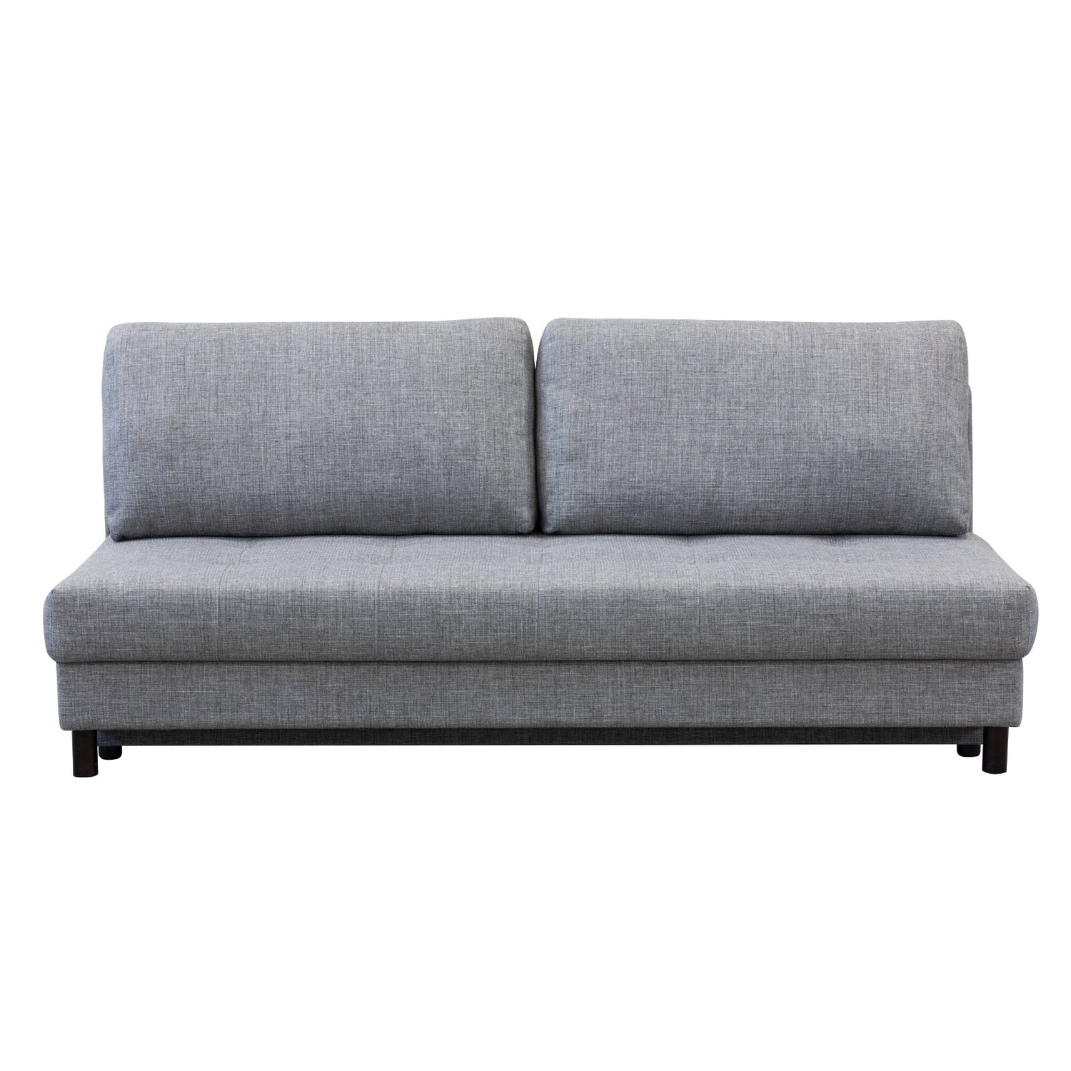 Dune-vuodesohva on verhoiltu harmaalla Tuuru Basic-kankaalla (JG04, GRI 489). Vuodesohvassa on  mustat pyöreät puujalat ja vuodevaatelaatikko.