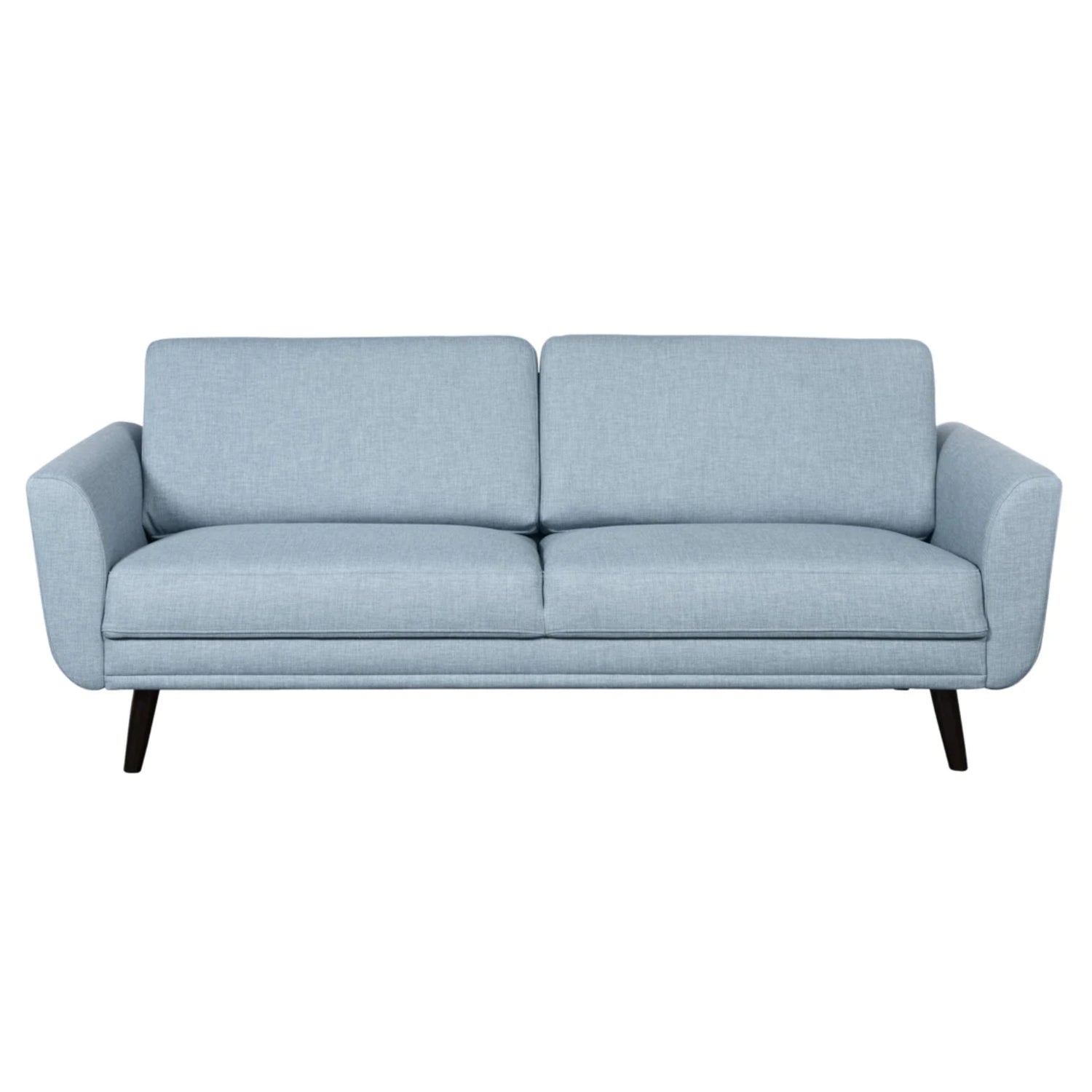 Finby-sohva Lido Trend 103 -kankaalla ja wengen värisillä puujaloilla.