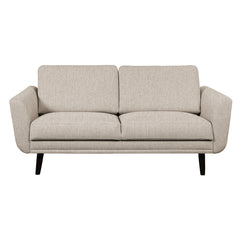 Finby-sohva beigellä Sparr 362 -kankaalla ja wengen värisillä puujaloilla.