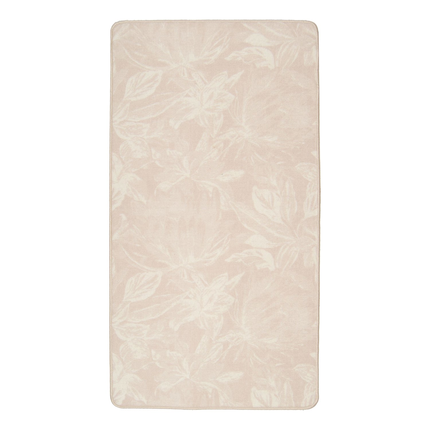 Sileäksi kudottu Joalin-matto, beige.