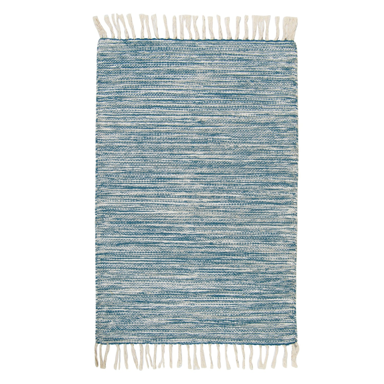 Kesälahti-puuvillamaton sininen kuosi.