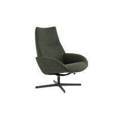 Kebe Lotus -tv-tuoli vihreällä Alpine Forest 438 -kangasverhoilulla ja mustalla Vision -ristikkojalalla.