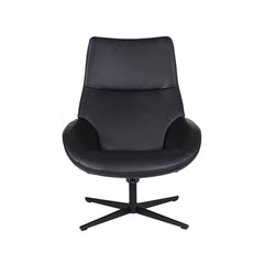 Kokomusta Kebe Lotus -nojatuoli Balder-nahkaverhoilulla ja Bossa Flat-jalalla. 