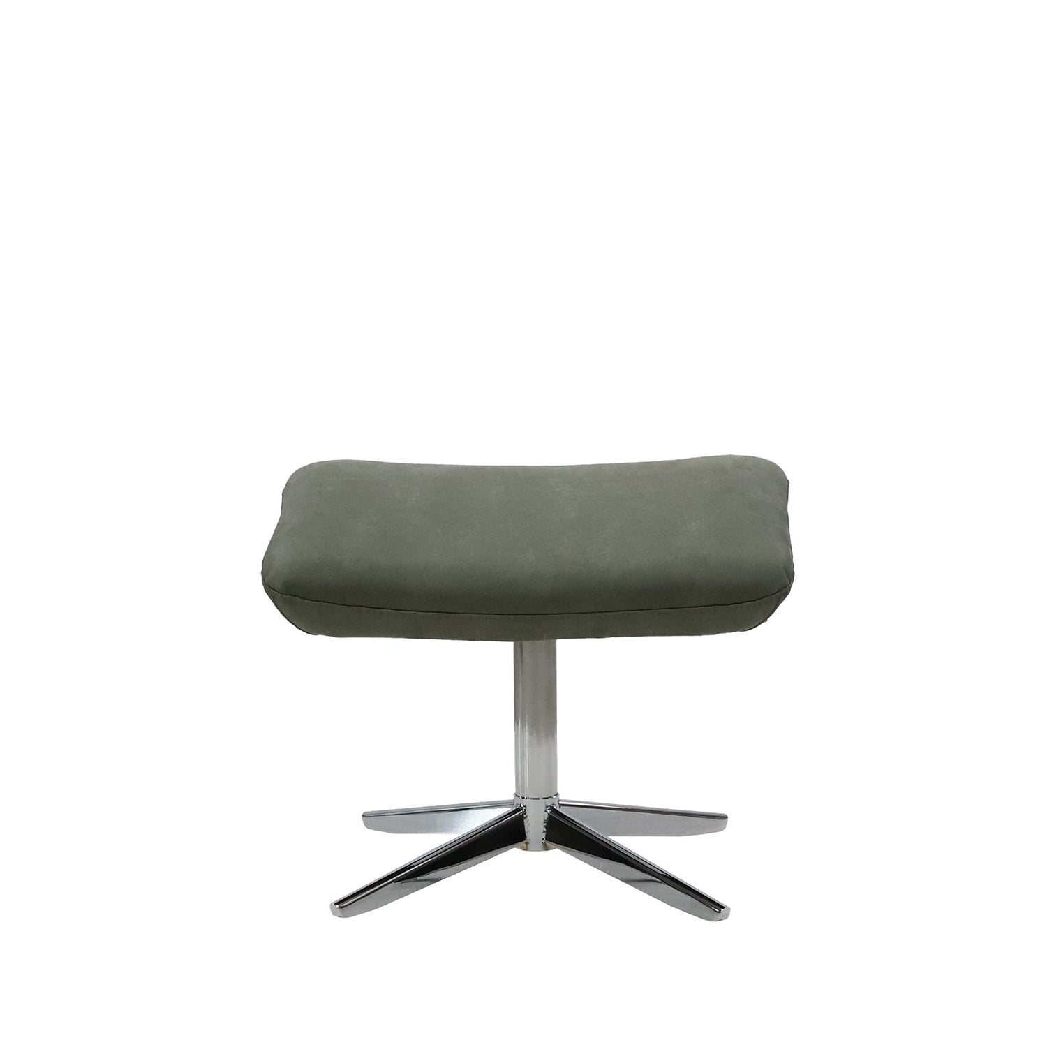 Kebe Lotus-rahissa on oliivinvihreä Bull Thyme 573 -nahkaverhoilu ja krominvärinen Bossa -ristikkojalka.