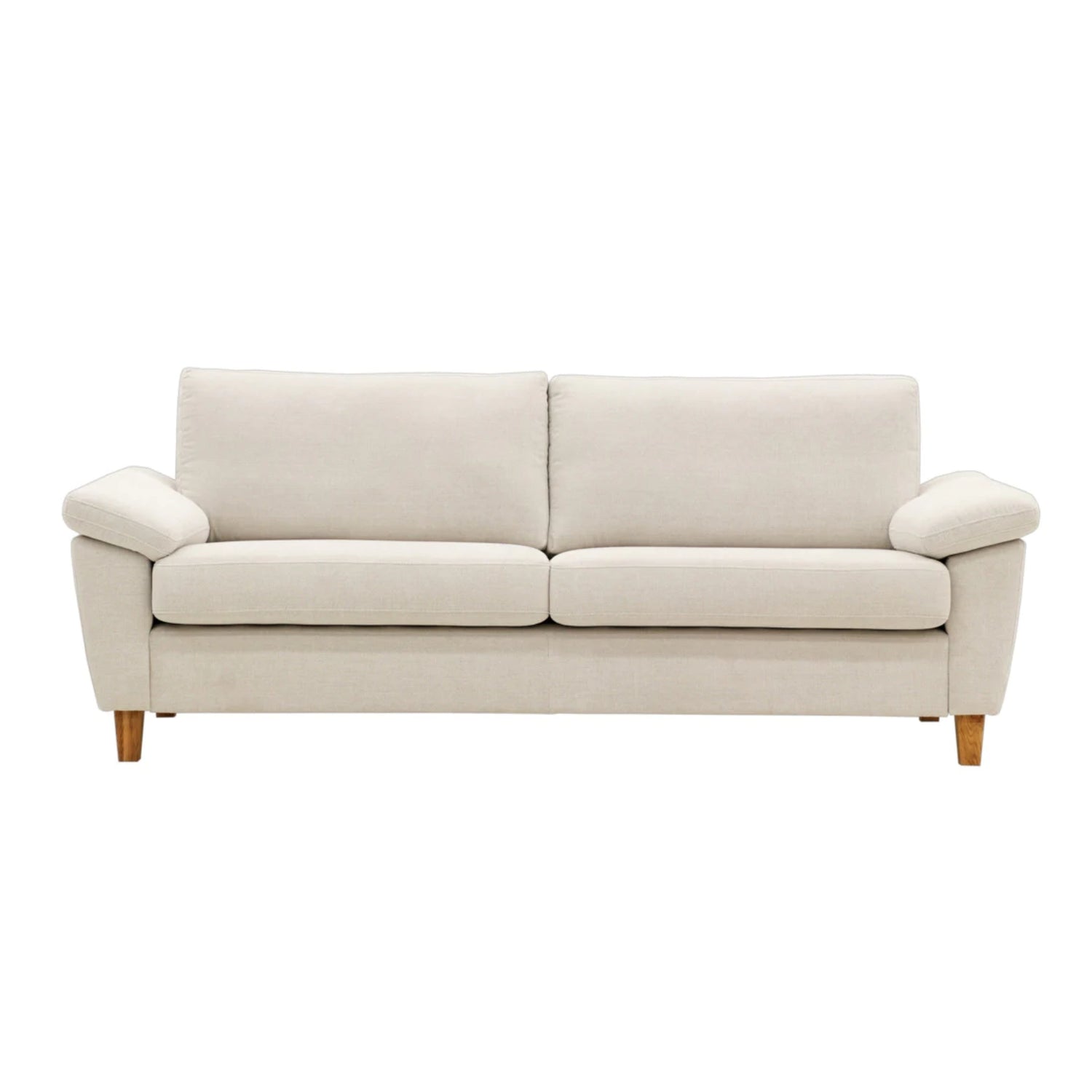 Monika 3-istuttava sohva luonnonvalkoisella Yedi 232 -kangasverhoilulla.