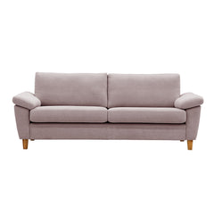 Monika 3-istuttava sohva vaaleanroosalla Yedi 660 -kangasverhoilulla.